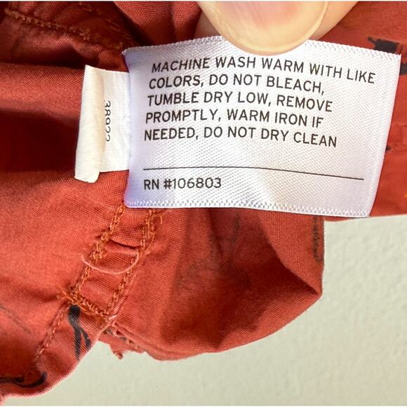 Duluth Trading Co Button-Down SS Relaxed Fit Shirt in Barbecue Master Orange - Picture 5 of 6